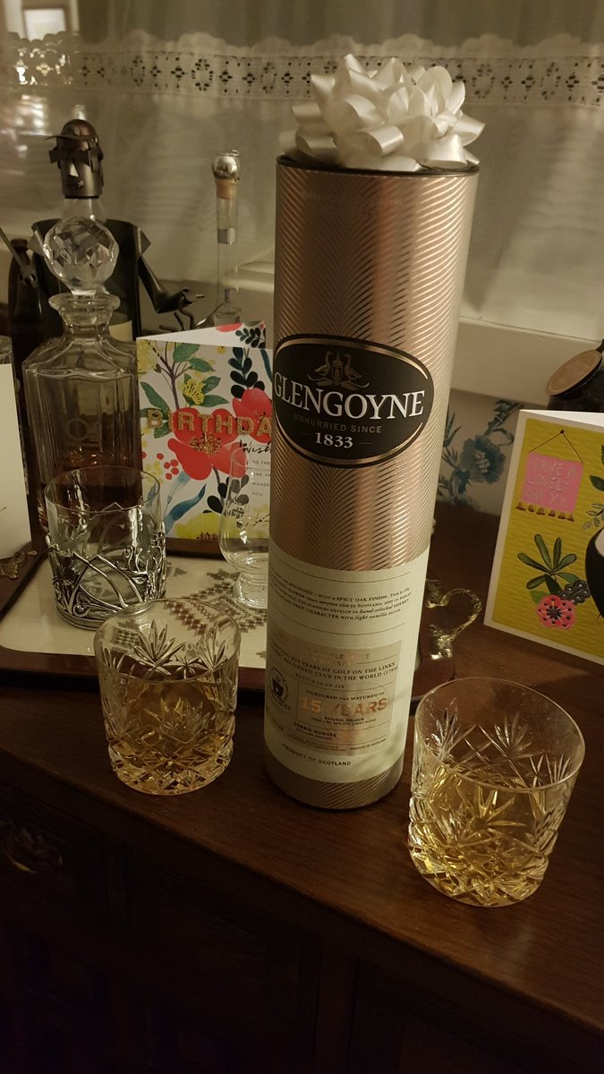 EilidhWailey's tweet photo. Rounding off the #Lockdown birthday with a @FortroseGC1793 Glengoyne dram to bring a little #BlackIsle to us until we can return again. Bottle 16 of 225. 🥃 #29 @Glenora89 https://t.co/lIRR5Z61Jv