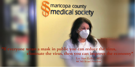 MCMedSociety's tweet photo. Great advice from @MCMedSociety's @DrLeeKelley! If you're out in public, wear a #mask!
#MaskUpAZ #MaskUpMC #Reduce #Eliminate #improve https://t.co/IfzjtPkmLZ
