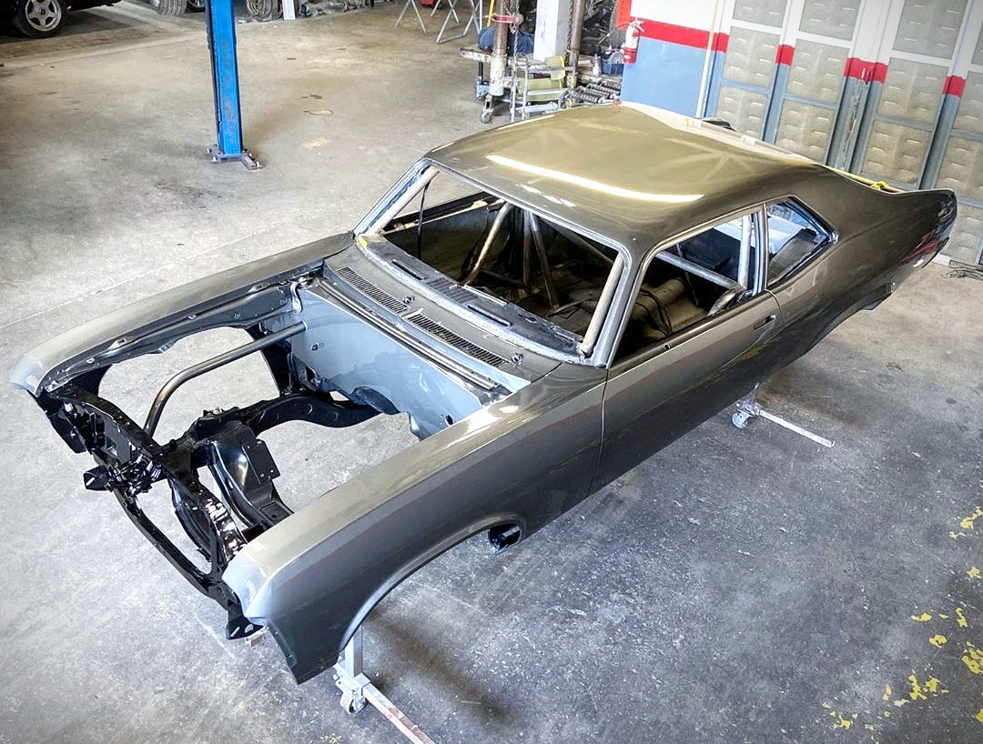 DetroitSpeedInc's tweet photo. The #BoostedNova is coming along nicely! Customs By Lopez just sprayed it with some “Anthrazit Metallic” and it looks beautiful!
This has been a long anticipated build since RJ Fabrication got involved! https://t.co/1c48XoKAH2