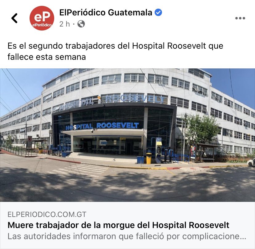 ManfredoGuate's tweet photo. Hoy murio otro trabajador del  Roosevelt. Algún diputado debería proponer que las personas que mueran por cumplir su deber atendiendo la pandemia, sean indemnizadas o sus familias reciban un beneficio especial. Entregar la vida en servicio a otros debe ser honrado y retribuido. https://t.co/QCCNFQowOa