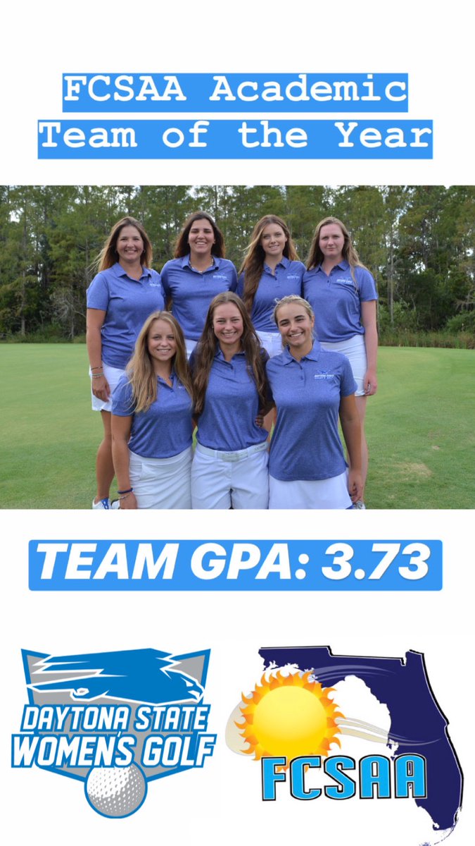 DSC_WGolf's tweet photo. Our team has won the FCSAA Academic Team of the Year! Outstanding accomplishment - 3.73 Team GPA 🤩 https://t.co/PnxfMhnuwZ