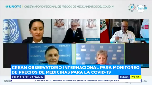 tvnnoticias's tweet photo. La Oficina de las Naciones Unidas de Servicios para Proyectos para América Latina y el Caribe presentó el Observatorio Regional de Precios de Medicamentos recomendados por la OMS para el tratamiento de la COVID-19. #NoticiasTVN https://t.co/QUW8URUz05