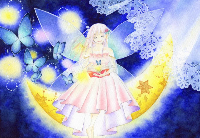 #貴方の世界観を詰め込んだ作品を見せてください 
深い青と優しい光と幸せを詰め込みたい…! 
