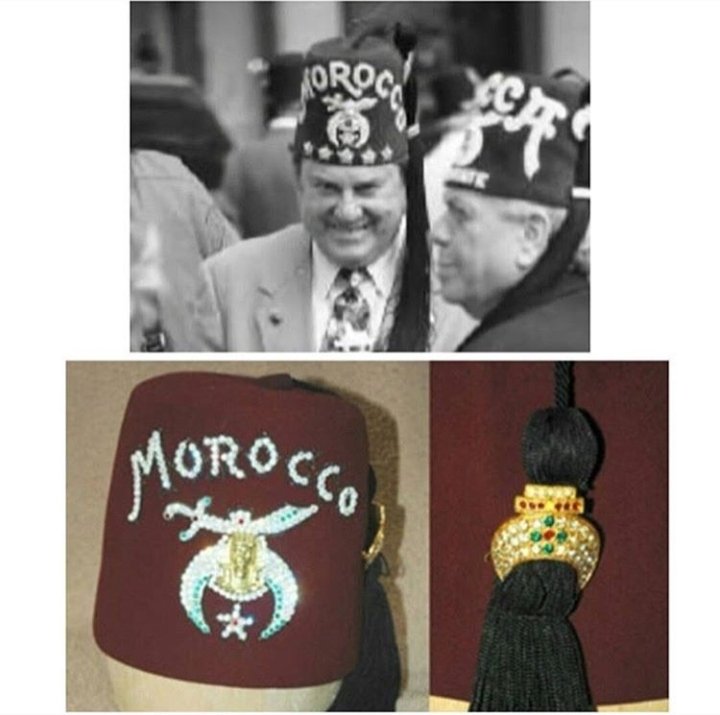 Freemaysonry was given to these people to civilize them. The name on the front of the fez denotes ownership of the person. The tassle is tied down because they did not have access to 360° of knowledge. They later betrayed us but many shriners still owe aligence.