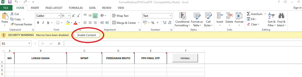 Pajakkitauntukkita On Twitter Pagi Kak Untuk Mengaktifkan Fitur Macro Silakan Cek Pengaturan Excel Caranya Klik File Options Trust Center Trust Center Settings Macro Settings Atau Ketika Kakak Mengunduh File Laporan Realisasi Pph Final Dtp Dan