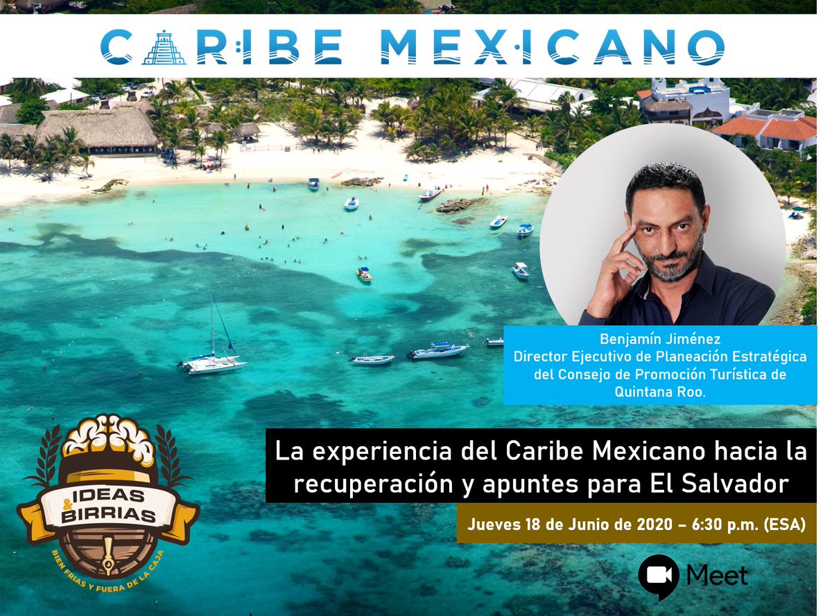 Este jueves 18, tenemos nuevo encuentro entre amigos con <a href="/BenjaJimenezH/">Benjamin Jiménez H</a> Dir. Ejecutivo d Planeación Estratégica d <a href="/CPTQROO/">Consejo de Promoción Turística de Quintana Roo</a> hablaremos d la experiencia del Caribe Mexicano en su reapertura. Registro en: forms.gle/7CykaNn8G2H4Wo…