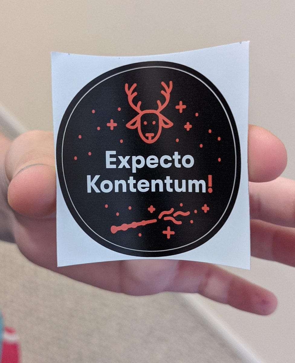 mcbeev's tweet photo. My youngest also approves of the wizarding sticker version. #KenticoRocks https://t.co/WDp5hu5UJC
