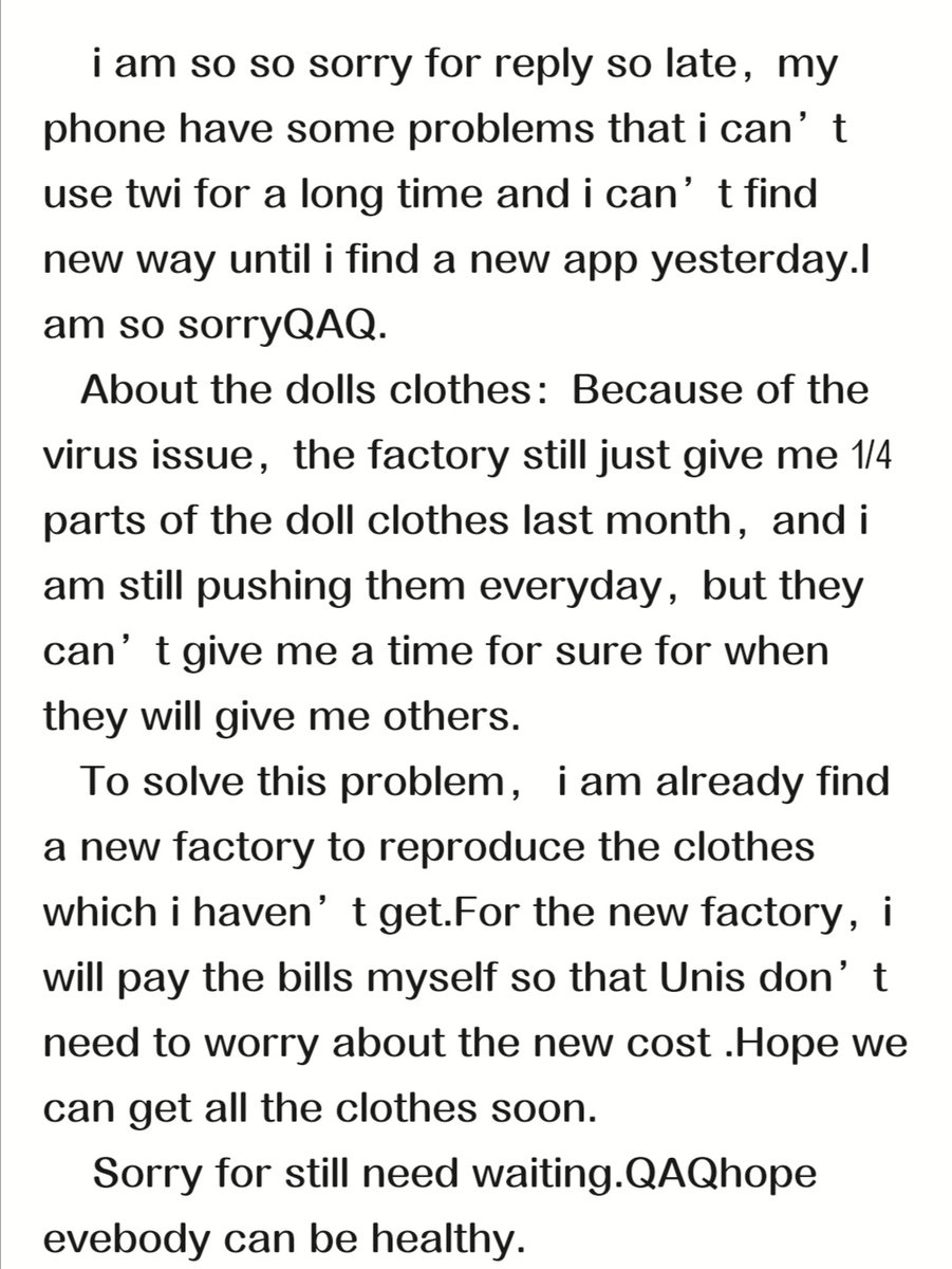 PTGjDoll's tweet photo. A notice for the clothes： https://t.co/1iqMF6iuPk