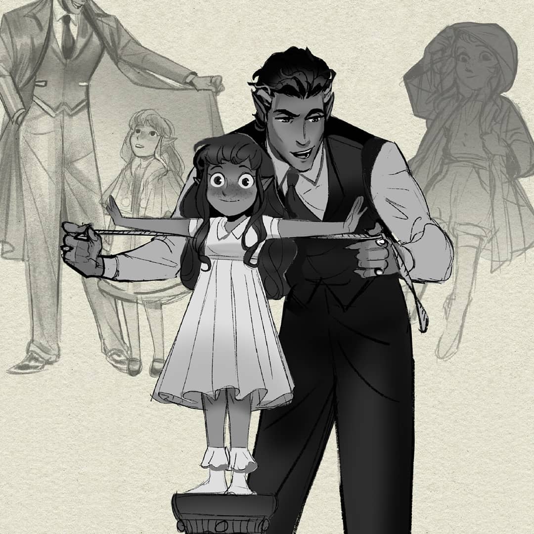 Ocs ? Anya is @vinegarcat's oc and Cliff is mine. ? 
