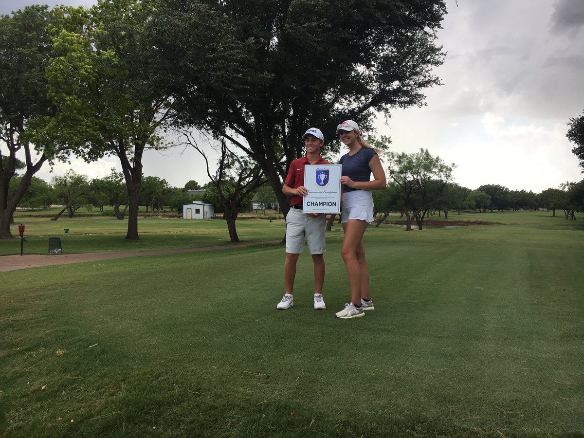 EpicNemec's tweet photo. Abilene duo sweeps the @TJGT West Texas Preview.

Cooper junior @karson_grigsby shoots -8, recent Wylie grad &amp; SMU-bound Maddi Olson (@ddiolson) finishes even par for the wins. 

More from the golf friends on KTXS News at 10 ⛳️🏌🏼‍♀️🏌🏻 https://t.co/F625Cl055K