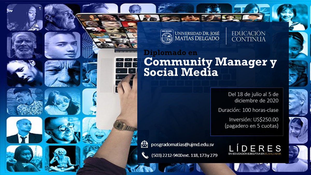UJMDPosgrados's tweet photo. Diplomado en Community Manager y Social Media - inscripciones abiertas https://t.co/rlgPWok0jb