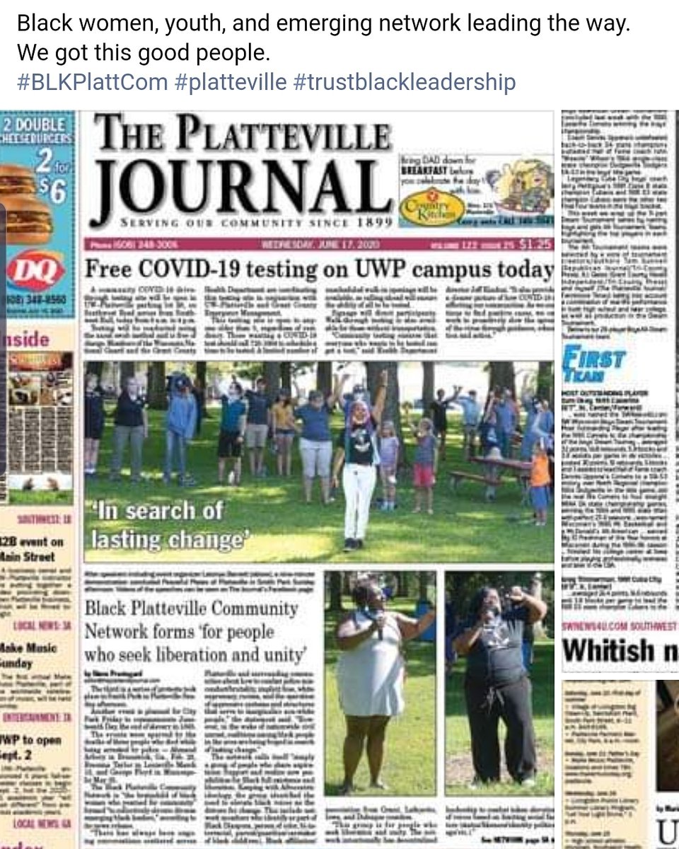 BlkPlatt's tweet image. We got this good people.
#blackplattevillecommunity #blkplattcom  #platteville #trustblackleadership #plattevillejournal