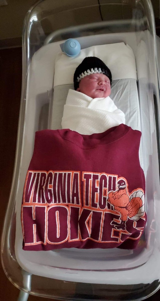 cartercoates's tweet photo. @Weak3n here he is Carter James... Weak3n onesie soon to come. btw Go Hokies https://t.co/tMf3G3gzb2