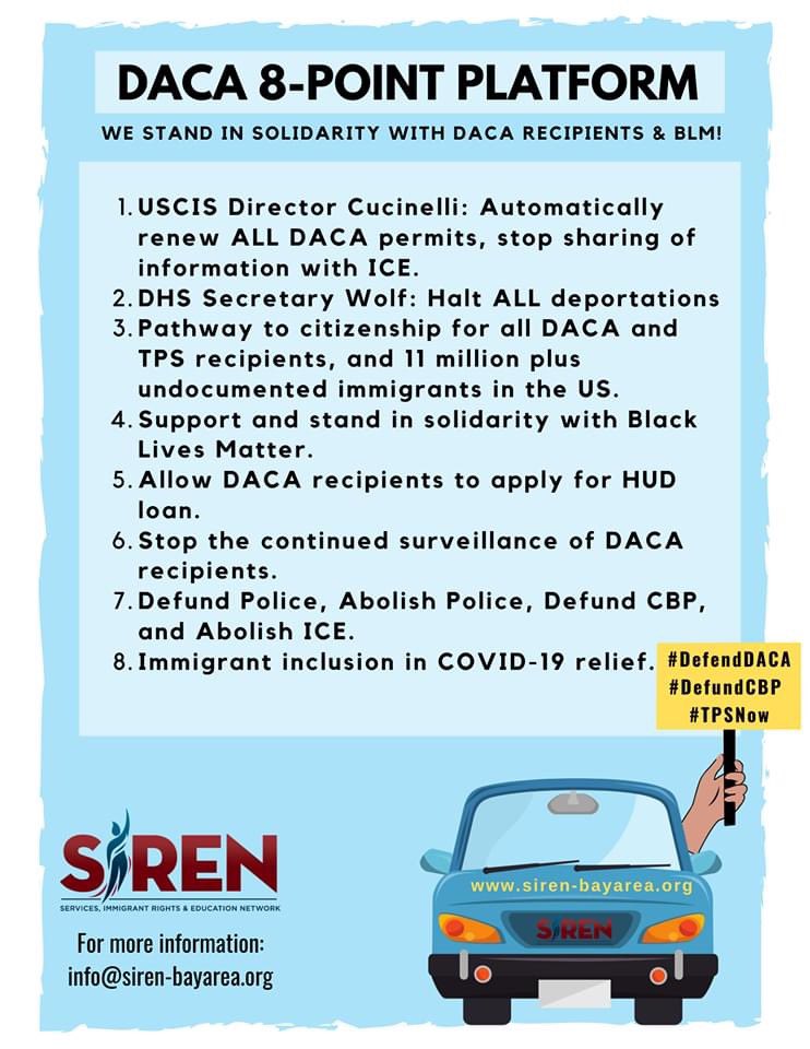 SIRENImmiRights's tweet photo. 🚨We stand in solidarity with DACA recipients and #BLM. No matter the the SCOTUS ruiling, we will uplift our 8-point platform in response to the decision. 🔥Read below: 👇🏾👇🏾 #DefendDACA #TPSNow #AbolishICE #DefundPolice #AbolishPolice #DefundCBP🖤🤎✊🏾🔥 https://t.co/KmbSgpOakW