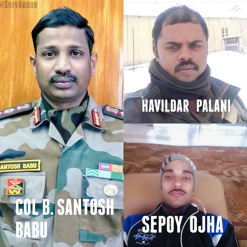 Photos of the first three casualties of Indian military that were announced.