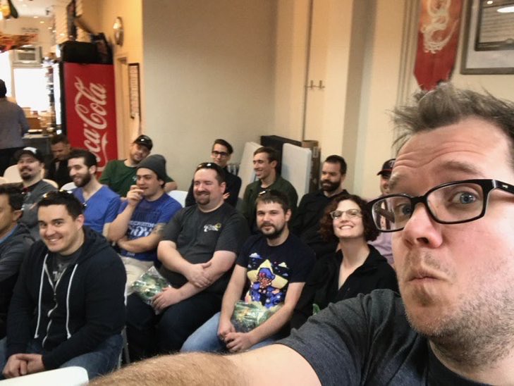 april_pdx's tweet photo. Now here’s some #OGGCP! The first Glass Cannon Live in NYC. The Naish was born that day!!! 😍 @glasscannonpod #glasscannonnation https://t.co/elN1qhEu7Z