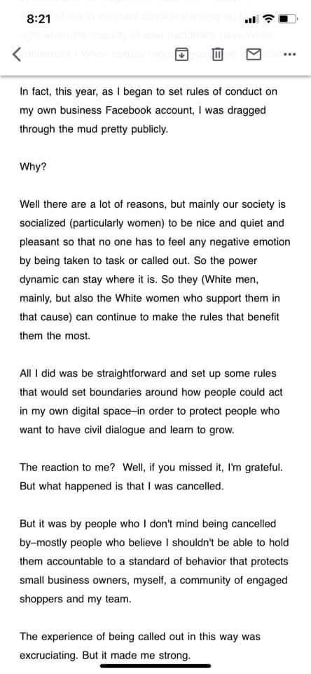 frenchifry's tweet photo. Remember when I went off on how shitty the #ClevelandFlea owner is a couple of months ago? Well BEHOLD her latest one upping victim ww mess she sent in an email to members of #BraveBusinessClub today...
#BoycottCleFlea #ClevelandFleIsAnExploiterOfBlackFolks https://t.co/tJdJiKXeTL