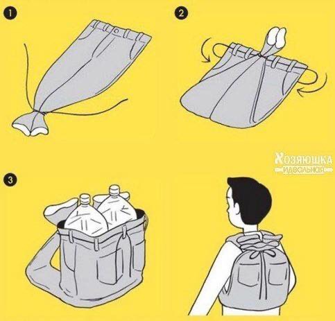 Make a backpack out of a pair of pants. Genius!

#SHTF #bugout #prepping #preparedness #apocalyptic #prepper #hiking #camping #survival