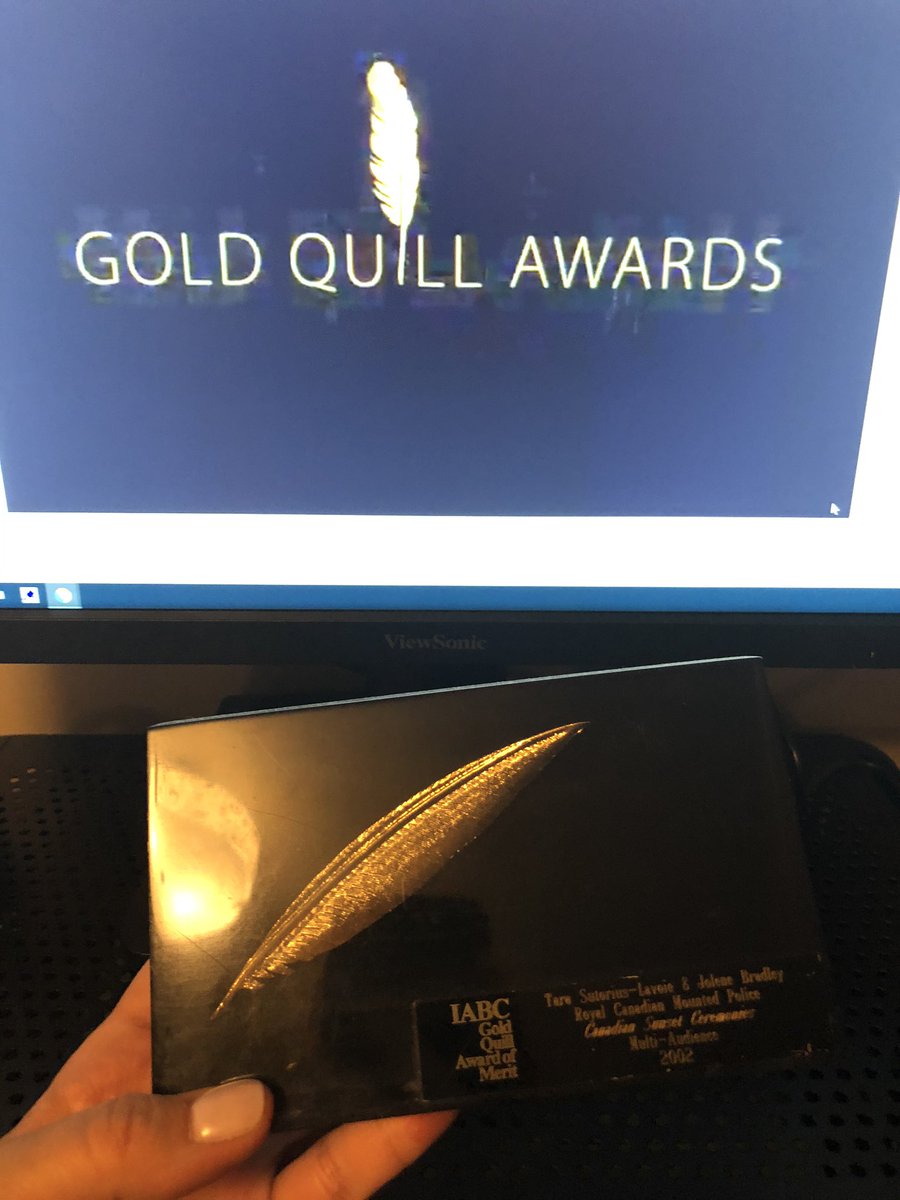 SutoriusTara's tweet photo. @IABC watching the virtual gala in my jammies joined by my 2002 #goldquillaward cheering on my @ExportDevCanada Comms sister team for their amazing win tonight. Way to go team! #united #iabc20 #commsprofessionals #team https://t.co/kDH1wxfwvm