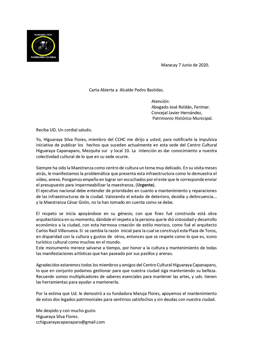 juarte2010's tweet photo. @NicolasMaduro @NicolasMaduro @RMarcoTorres @VillegasPoljak @AlcaldePedroB 
En Aragua sus CULTORES y su INFRAESTRUCTURA CULTURAL NECESITAN ATENCIÓN URGENTE! https://t.co/XiYwrz0PZX