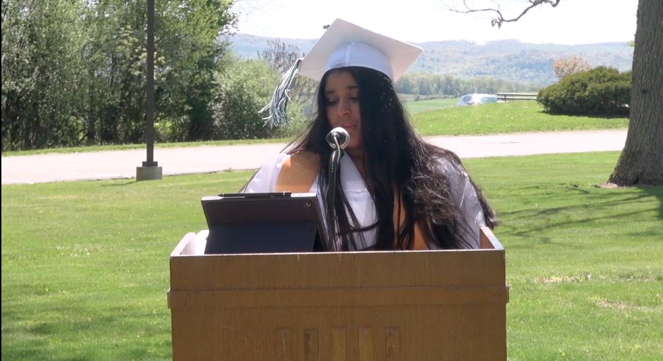 WebutuckS's tweet photo. CONGRATULATIONS! Webutuck High School Class of 2020 - you did it! Read/see what happened during the first-ever video commencement ceremony for WHS. Webutuck Teachers' Association://bit.ly/WHS2020grad @WebutuckWTA @WebutuckMusic @WebutuckA https://t.co/Rd9hf5NkdJ
