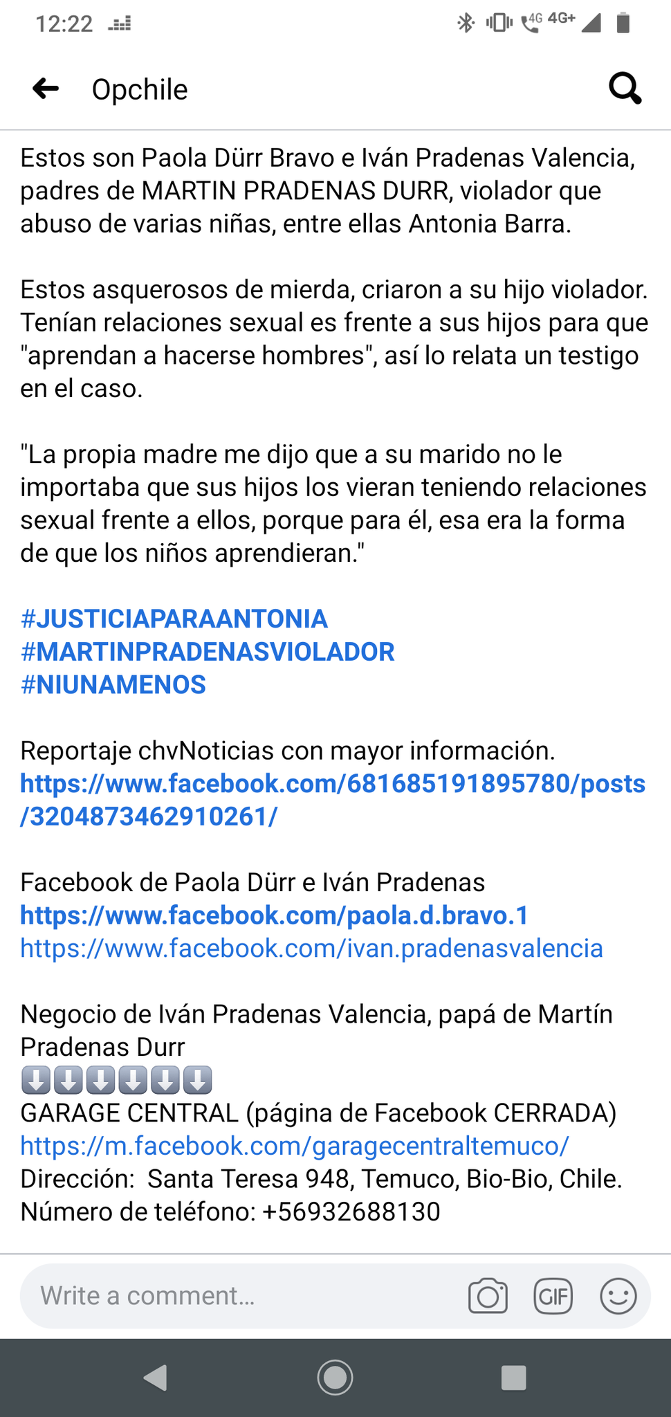 Sibel Orostica Sobarzo Martinpradenasviolador Martinpradenasdurr Violador T Co Twhubvs46e