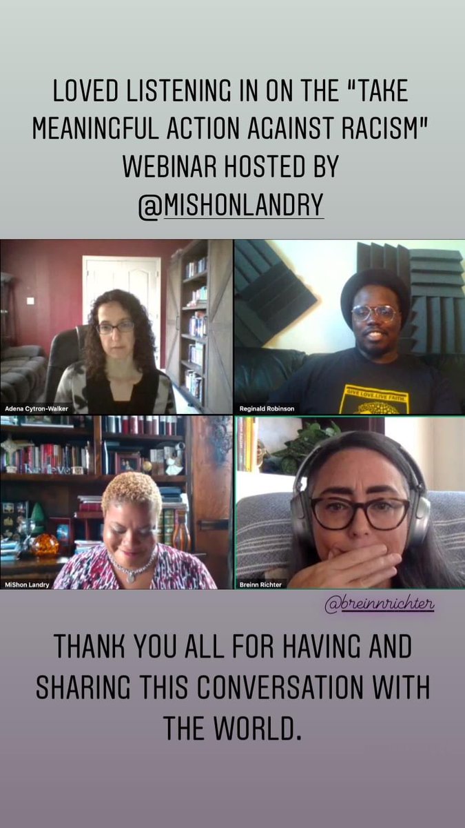 InclusiveLead_'s tweet photo. Super thanks to #AdenaCytronWalker of @mcatexas, @breinnrichter of @tcu_neeleyschool @TCU, @lilboybluebbq of @crowley_isd for collaborating with @mishonlandry of @InclusiveLead_ and #CultureConsultantsDFW on a wonderful webinar #TakingMeaningfulActionAgainstRacism 🖤🖤🖤 https://t.co/KX4y8VAXKd