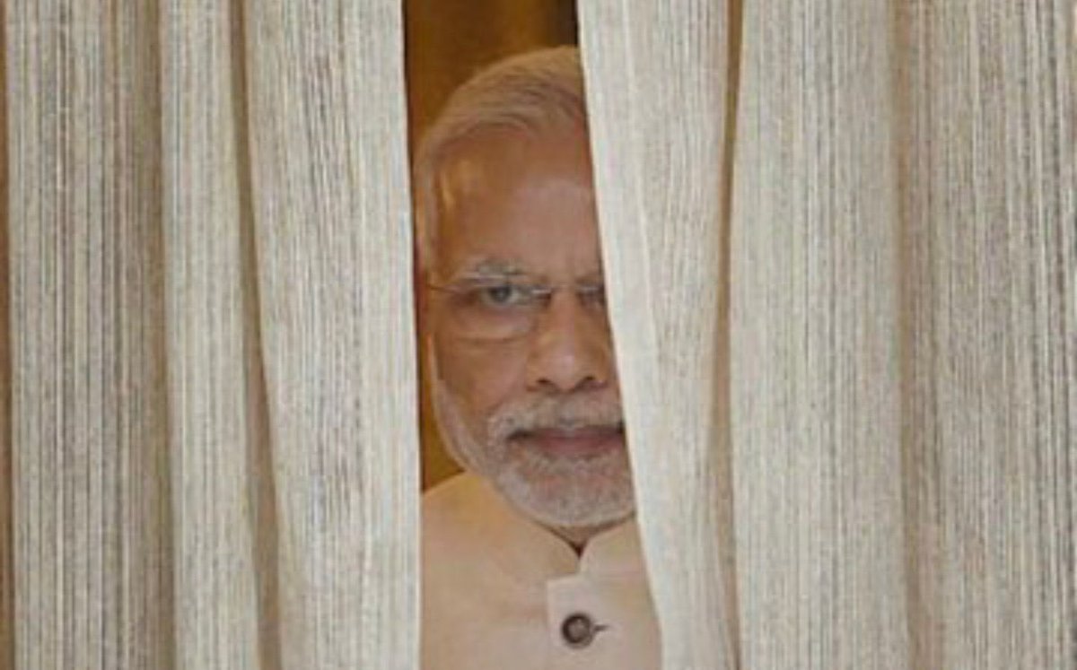 thameem_cp's tweet photo. He is probably the most inefficient PM India has ever seen.He can't conduct diplomacy, can't secure the borders, can't manage the economy, can't care for the migrant labor, can't even do a press conference. Failure on all fronts.#WeakestPMModi #modifailsindia 
#IndiaChinaFaceOff https://t.co/t05SJItGJz