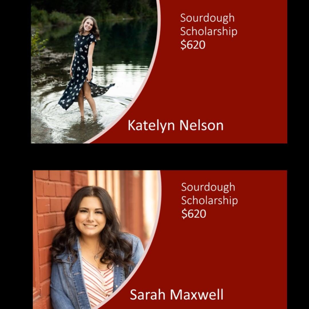 Congratulations, CHS Sourdough Scholarship recipients, Katie and Sarah! Grateful to the many, many EPS staff who purchased homemade bread to RAISE this DOUGH!