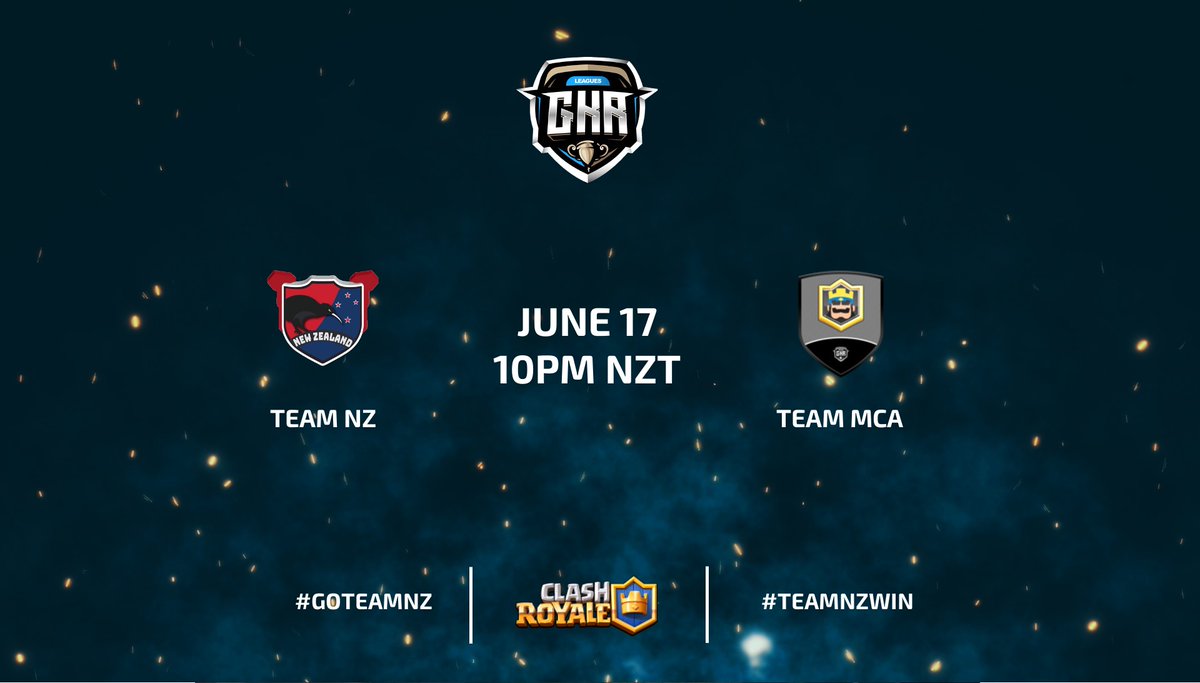 Our second <a href="/GkrLeagues/">GKR Leagues</a> game is tonight against Team MCA, a strong team which we've versed some of them before in WRL against Korea! We definitely won't be holding anything back!
<a href="/ClashRoyale/">Clash Royale</a> <a href="/EsportsRoyaleEN/">Clash Royale Esports</a> #teamnzwin #goteamnz #gkrleagues