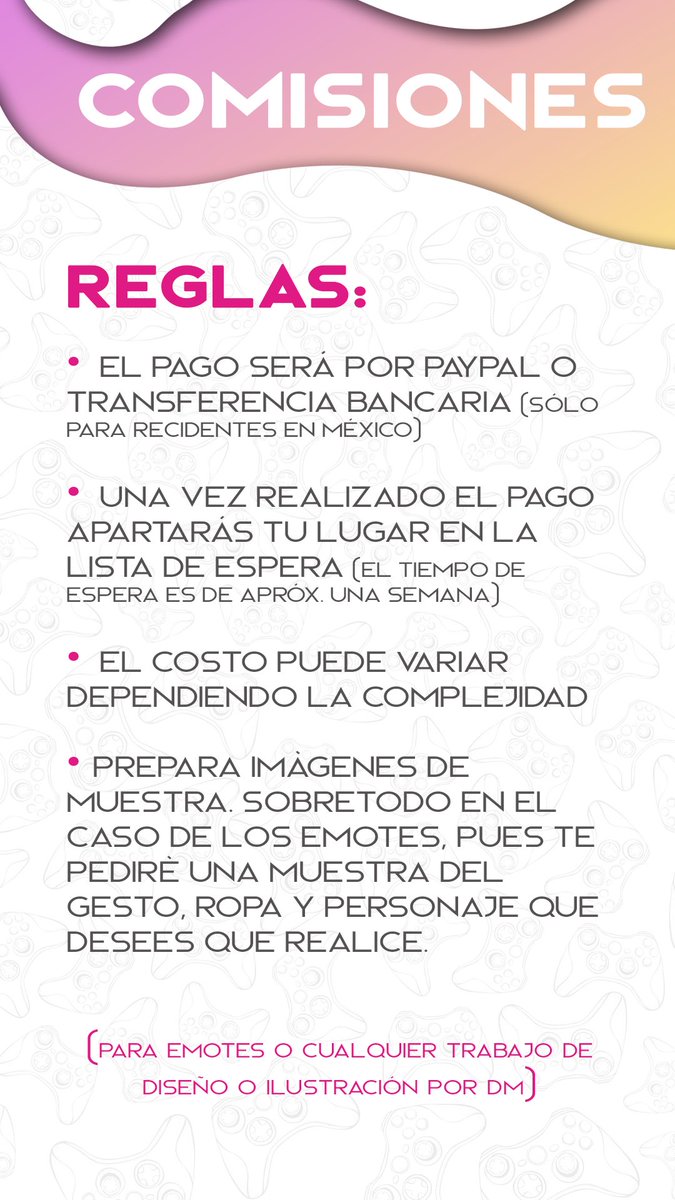 PamPam_T's tweet photo. Hola amigos! Para todos los interesados en adquirir emotes o cualquier otro trabajo para sus streams, aquí les va la guía 😉 https://t.co/MBsiPmePvL