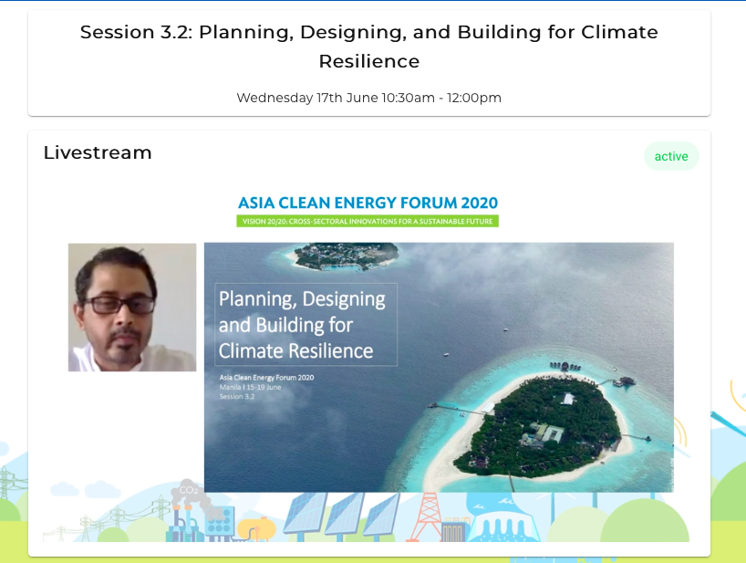 ACEF_Forum's tweet photo. #VirtualACEF2020 day 3 has started! HN: Spotlight Session on Gender, Innovation, &amp; #ClimateChange in @ADB_HQ projects; Planning, Designing, and Building for #ClimateResilience #VirtualACEF #ACEF2020 @shasnie https://t.co/NXf6E4vEWe