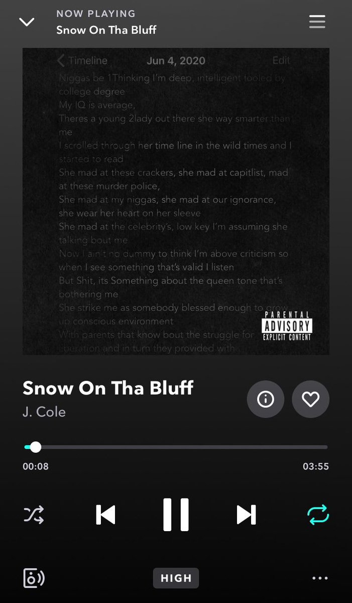 #np J Cole “Snow On Tha Bluff”