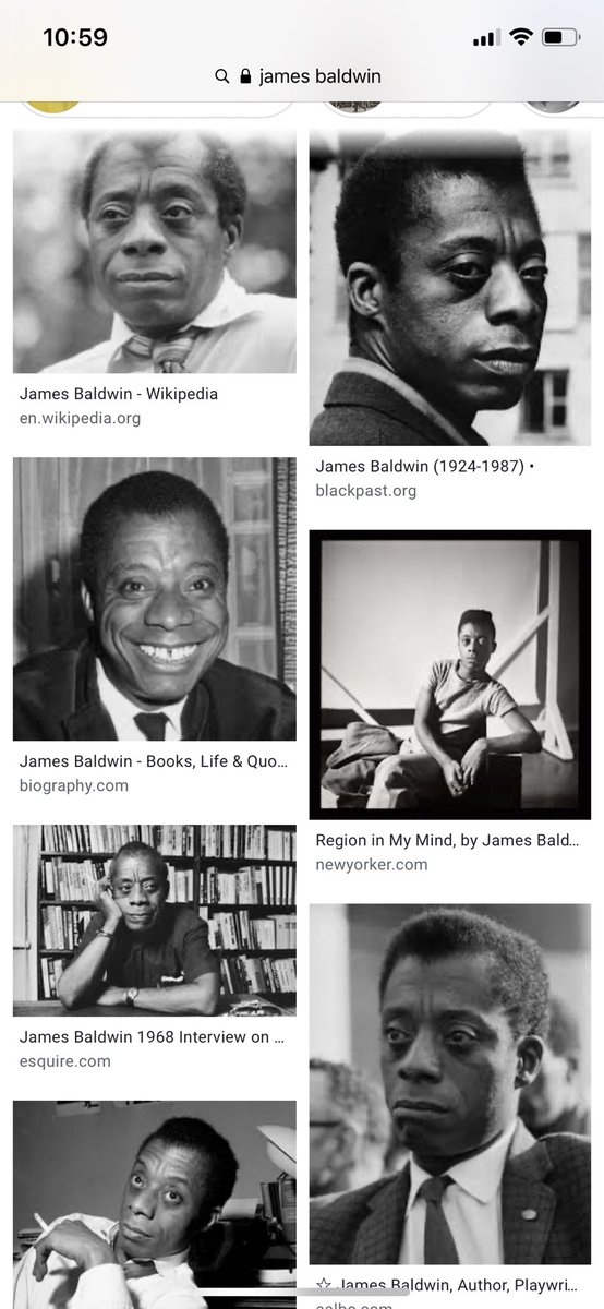 It’s a similar trend for most civil rights activists. James Baldwin.