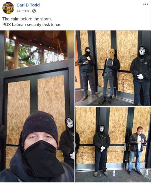 <a href="/MarshallCohen/">Marshall Cohen</a> Members of Proud Boys dressed up like black bloc recently &amp; came here to Portland to infiltrate #portlandprotests. It does beg the question, how many incidents have these groups been responsible for since protests began after George Floyd was murdered.