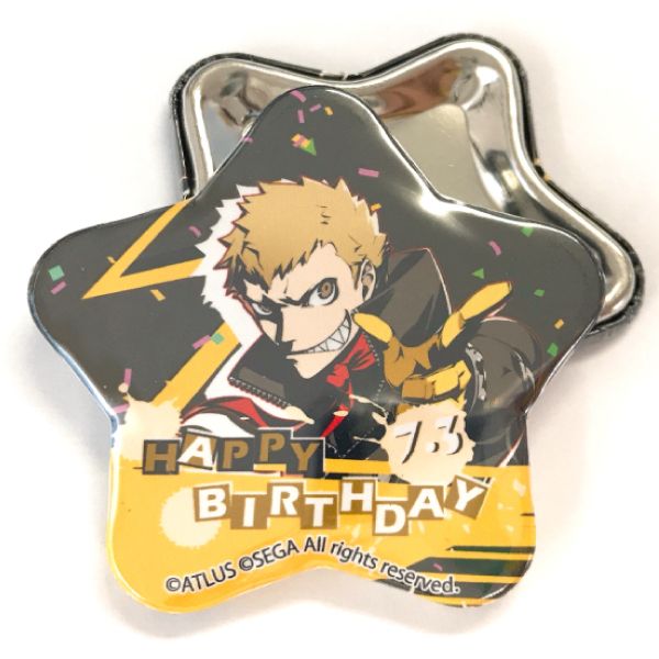プリロール　PRIROLL ペルソナ5 坂本竜司　スカル　星形缶バッジ ペルソナ5】 7月3日は坂本竜司のお誕生日！！ バースデースイーツのご