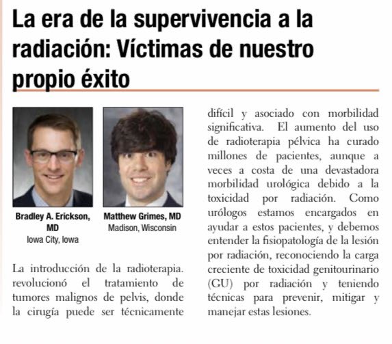 CAU_URO's tweet photo. 📰AUA NEWS (Junio)

LA ERA DE LA SUPERVIVENCIA A LA RADIACIÓN: VICTIMAS DE NUESTRO PROPIO EXITO

Dr. Bradley Erickson - Dr. Matthew Grimes

LINK:
https://t.co/sS5MOj7i6S https://t.co/7MfFTPiIYo