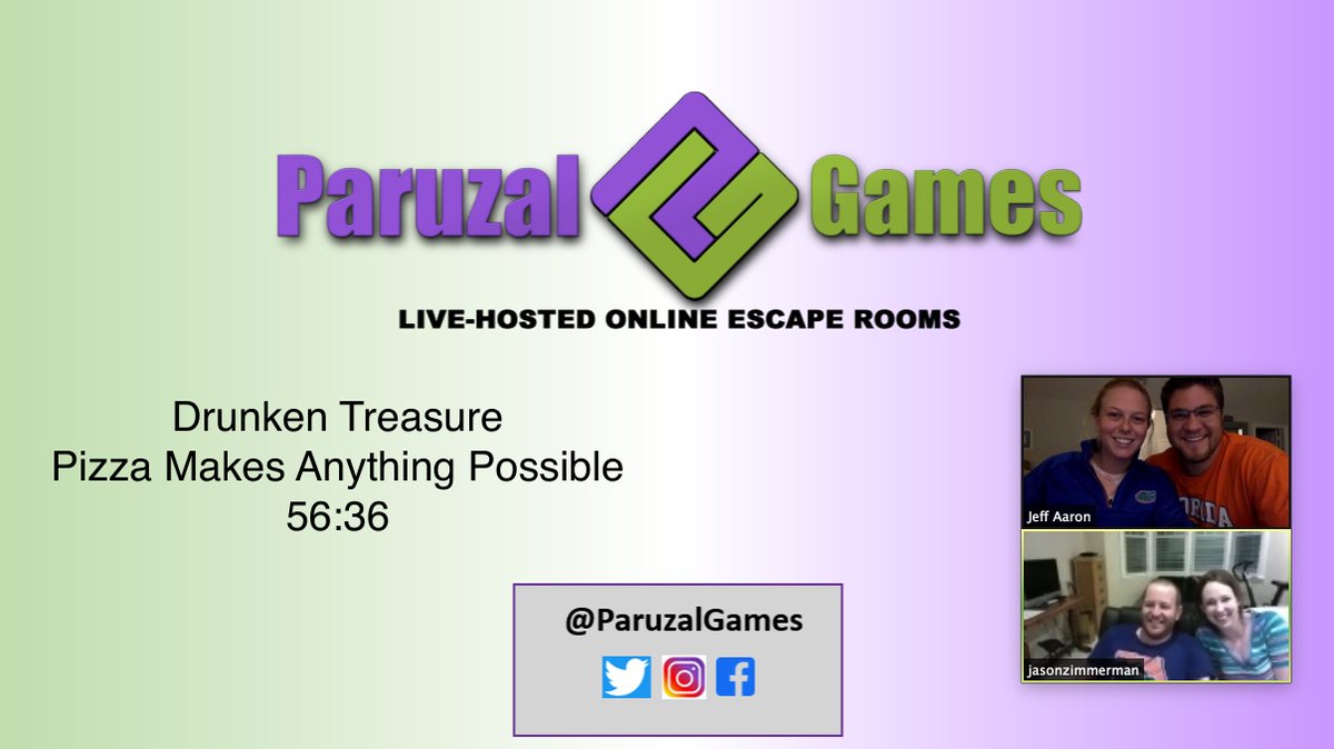 ParuzalGames's tweet photo. Welcome back! This was some great teamwork!
#QuarantineGames
#EscapeRoom
#EscapeGame
#FamilyFun
#TeamWorkAtHome
#PlayAtHome
#RemoteDateNight
#DifferentEntertainment
#SocialDistancing
#ParuzalGames https://t.co/ym0bTqekYz