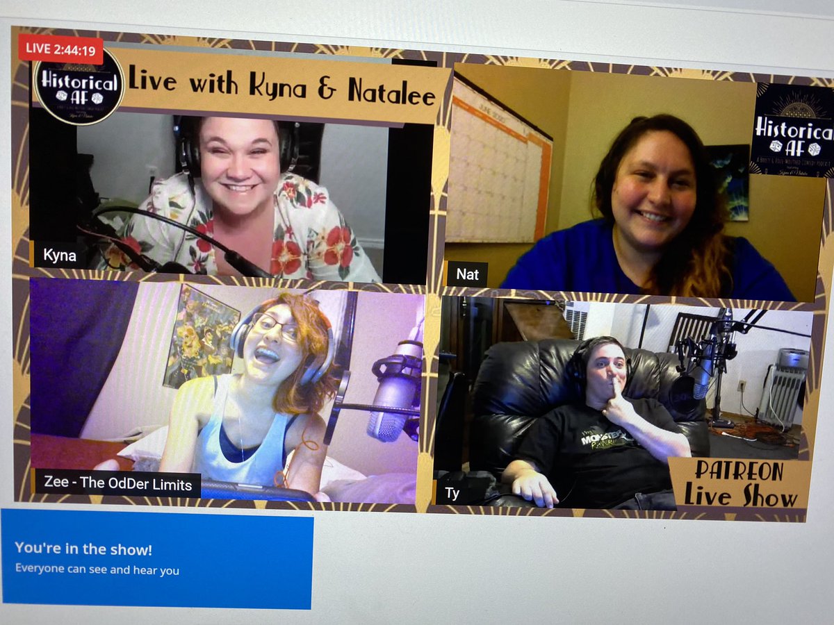 We had an absolutely killer time with <a href="/historicalafpod/">HistoricalAFPodcast</a> during our 2 part participation in their live Patreon show! Give our new best friends all the love by listening to their amazing and hilarious cast and get ready for them to release our guest spot episodes soon! :D