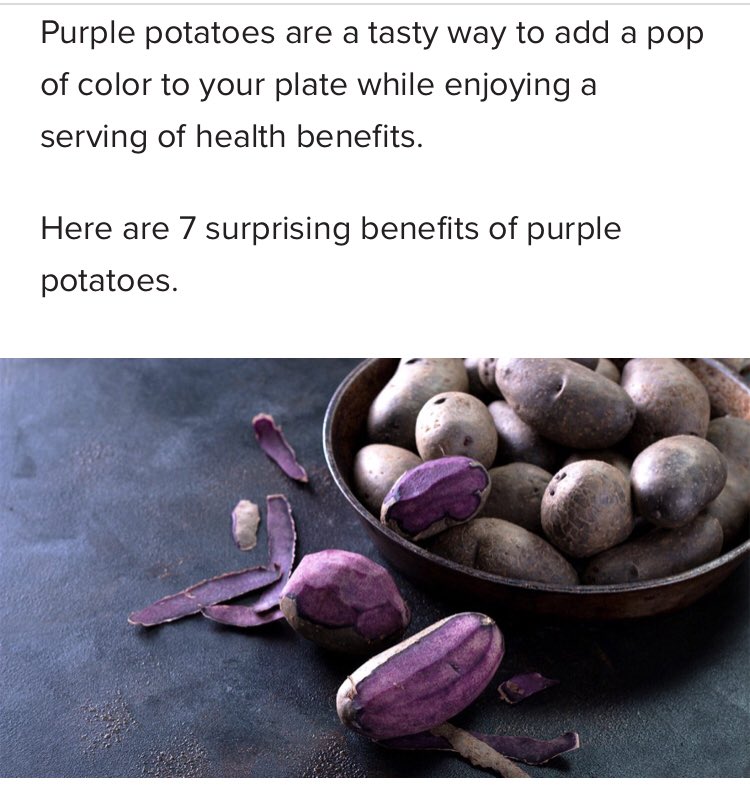 WwwShawna's tweet photo. Eating #PurplePotatoes Can #Help with 7+ #HealthBenifits ⤵️ #WeightLoss &amp; More ( Google Purple Potatoes Health Benifits ) #ReduceInflamation #diabetes Click my Photos &amp; Look it up for Yourself Seriously It’s Amazing 😉💜❤️💚💙🧡 https://t.co/Ya2htgzPnh