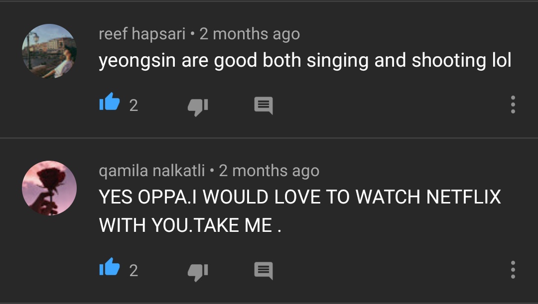 These are just thirst comments and I respect that