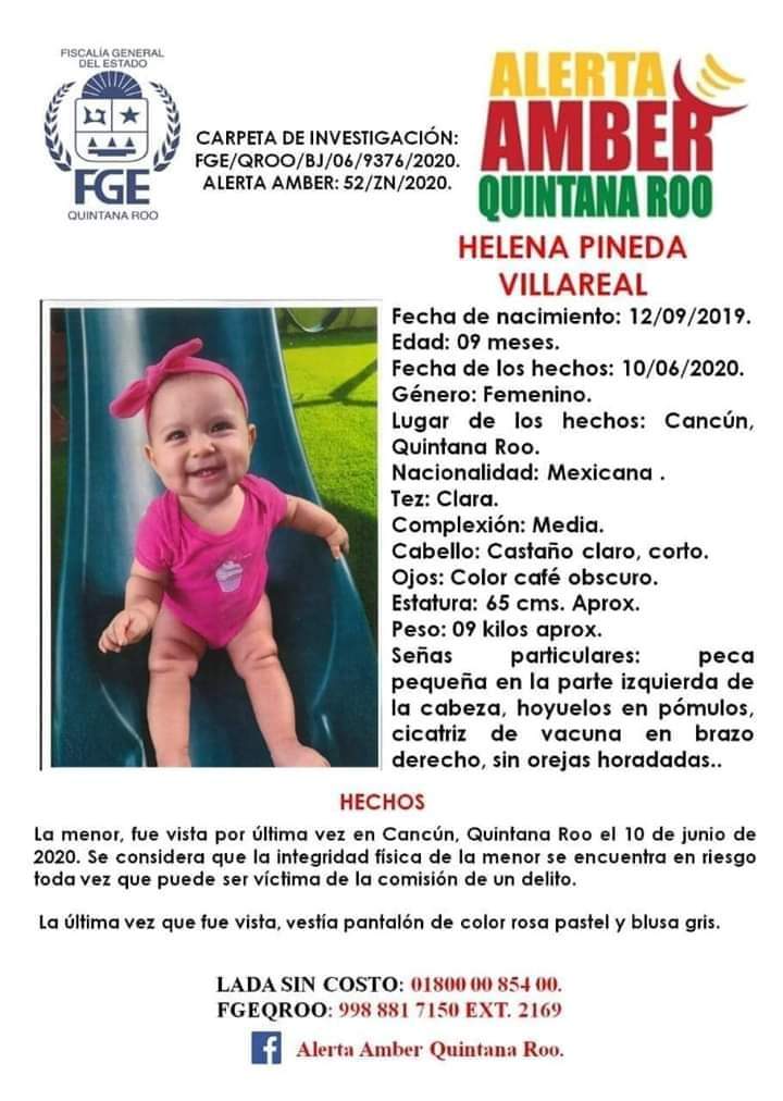 Hay que difundir a esta bebé. Seamos de Quintana Roo o no, podría llegarle a alguien de allá o simplemente que tenga info.
No les cuesta nada un RT.