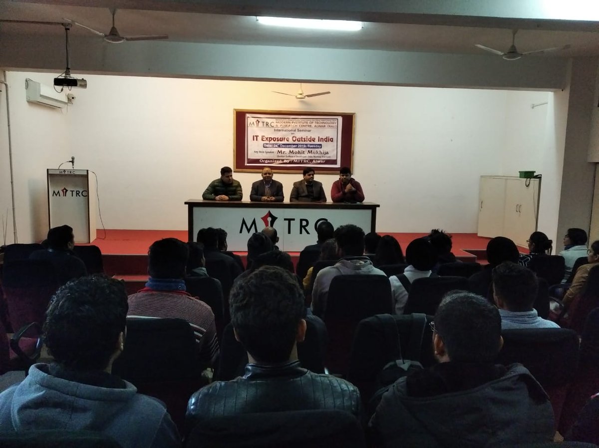 MITRC2's tweet photo. Old Memories of Session 2019-20
#MITRC Department of #CSE successfully organized International Seminar on "IT Exposure Outside India" by Mr. Mohit Mukhija (Senior Software Developer Oslo Norway Europe) https://t.co/RxjGLRCuE2