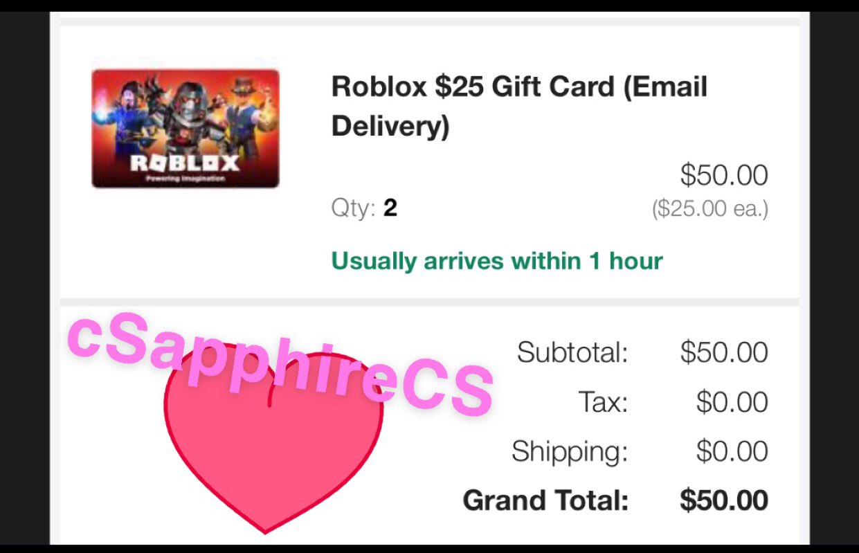 Roblox $25 Gift Card , 1 each