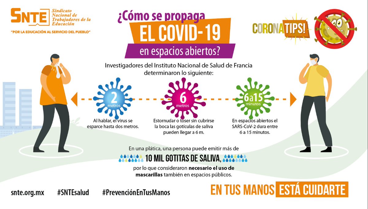 SnteNacional's tweet photo. #SNTEsalud ⚕️

🗣️ 🔛 👥 👥 Al hablar emitimos unas 10 MIL gotículas de saliva 😳 Por eso hay que usar cubrebocas 😷 Evita el #Coronavirus #COVID19 😰

#QuedateEnCasa 

#FelizMiercoles #17Junio #Covid #BuenMiércoles #RT #18Junio #LaMañanera FaceApp #EnVivo #Covid_19 Ufff #Atlixco https://t.co/62Xaj4DS6Y