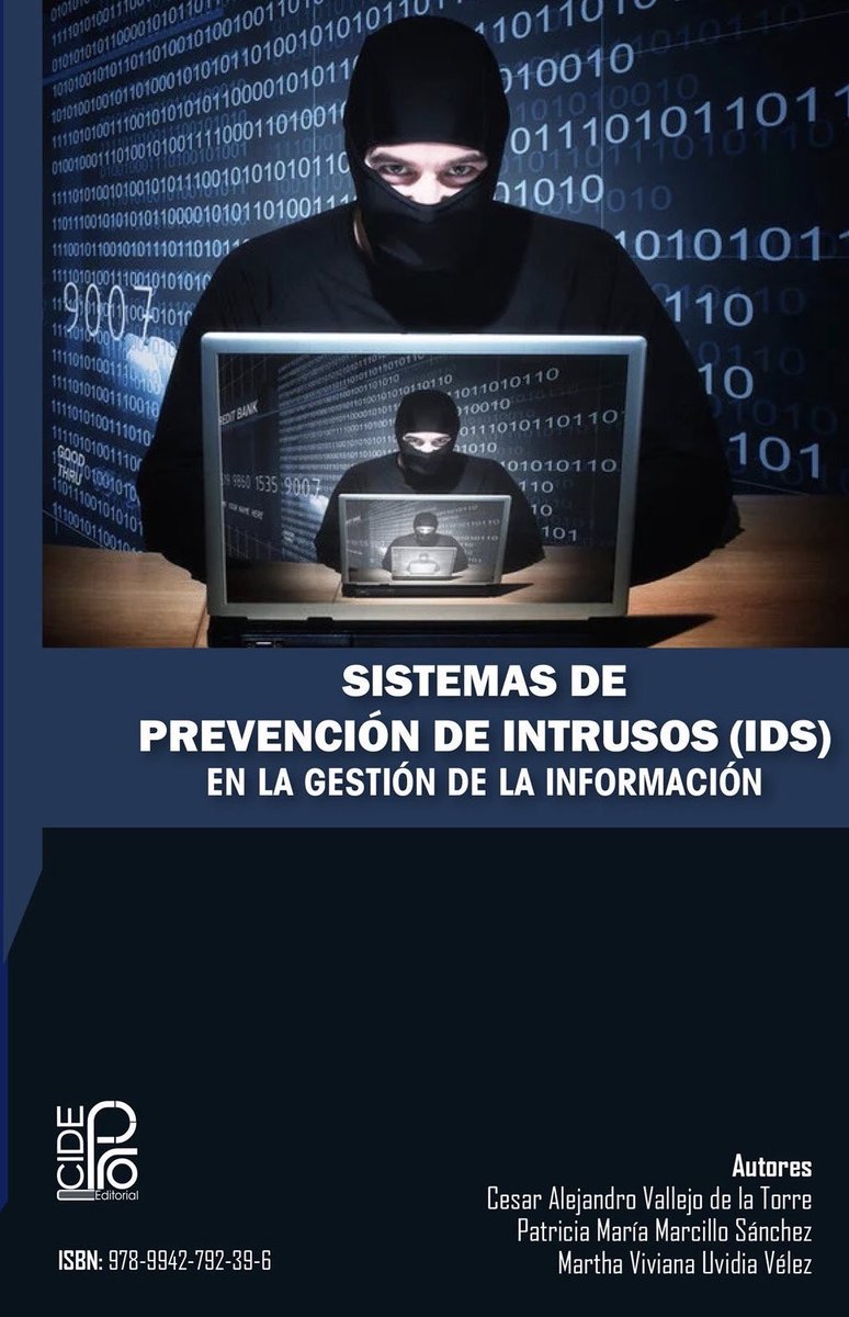 CeVaDe's tweet photo. A todos mis seguidores, les dejo mi #EBook sobre: “Sistemas de Prevención de Intrusos (IDS) en la Gestión de la Información"
#Informatica #SeguridadInformatica #GestionDelaInformacion
#LibroDigital #PDF #CidePro
#Ecuador #Guayaquil #TICS
📂 https://t.co/3qL3XwZxQe https://t.co/HPjLjnPFjf