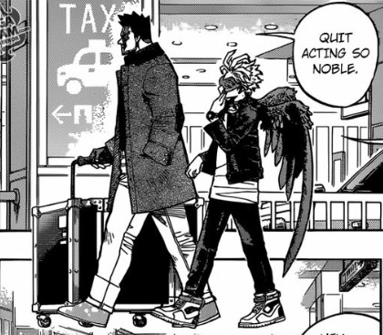 I am so soft for this interaction between Endeavor and Hawks. 