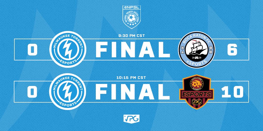 EsportsTorrent's tweet photo. FINAL RESULTS

Tough night for the Milwaukee Torrent Esports squad as they drop 6 points in the #eNPSL. https://t.co/ENNXpmylcl