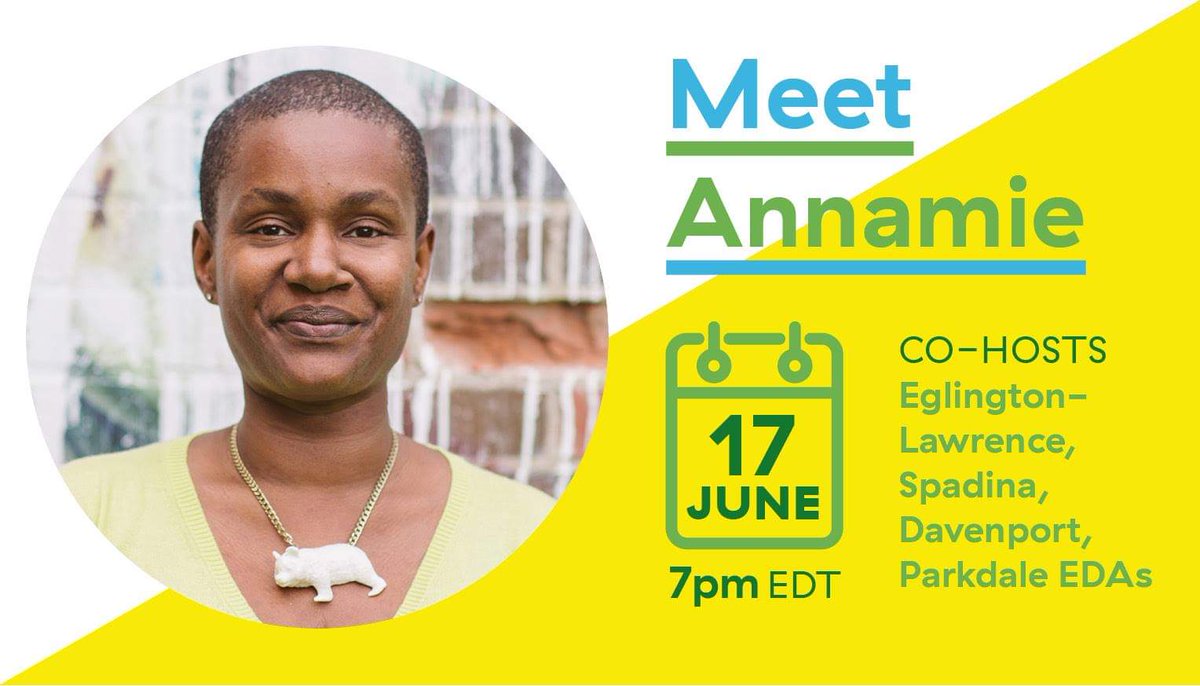 Tomorrow night <a href="/AnnamiePaul/">Annamie Paul</a> <a href="/DavenportGreens/">Davenport Greens</a>