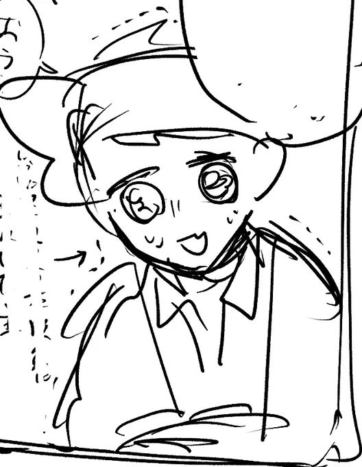 ハムちゃんを思い浮かべながら描いたカリ君 